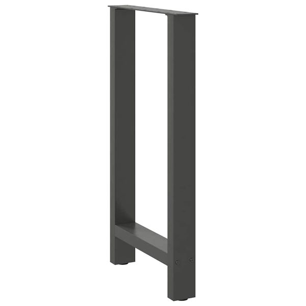 vidaXL Pieds de table de bar Anthracite 2 pièces 50 x (90-91) cm Acier