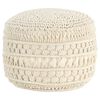 vidaXL Pouf fait &agrave; la main en macram&eacute; 45x30 cm Coton