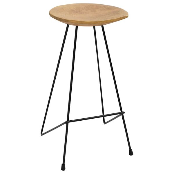 vidaXL Tabourets de bar lot de 2 bois de teck massif