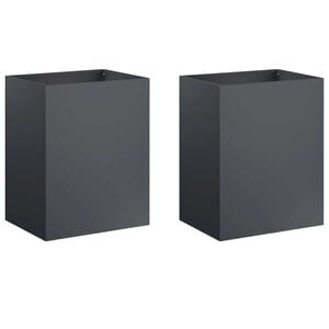 vidaXL Cache-pot de jardin 2 pc Anthracite 40 x 30 x 40 cm