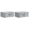 vidaXL Cabinet de chevet mural 2 pc Sonoma gris 49 x 34,5 x 20 cm