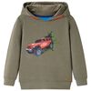 Sweatshirt &agrave; capuche pour enfants kaki 116