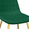 vidaXL Chaises à manger lot de 2 Vert foncé Velours