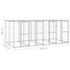 vidaXL Chenil ext&eacute;rieur Acier galvanis&eacute; avec toit 9,68 m&sup2;