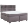 vidaXL Sommier à lattes de lit avec matelas Gris 180x200 cm Similicuir