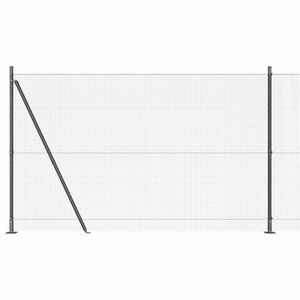 vidaXL Cl&ocirc;ture en fil soud&eacute; avec base en b&eacute;ton 50 x 1,4 m Gris Maille