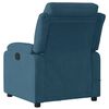 vidaXL Fauteuil inclinable de massage &eacute;lectrique bleu velours