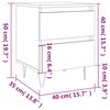vidaXL Table de chevet Blanc 40x35x50 cm Bois d’ingénierie