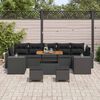 vidaXL Ensemble de canap&eacute; de jardin 10 pcs Noir polyrotin