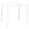 vidaXL Table de jardin Blanc 78x78x72 cm Plastique