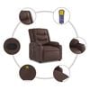 vidaXL Fauteuil de massage inclinable Marron Similicuir