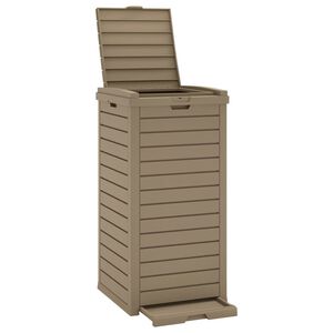vidaXL Poubelle d'ext&eacute;rieur marron clair 41x41x86 cm polypropyl&egrave;ne