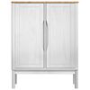 vidaXL Buffet Blanc 70 x 30 x 70,5 cm Bois de Pin Massif