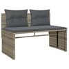 vidaXL Salon de jardin 4 pcs avec coussins gris résine tressée