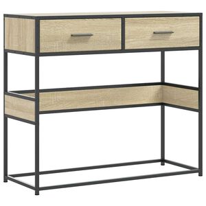 vidaXL Table console ch&ecirc;ne sonoma 90x35x80 cm bois d'ing&eacute;nierie