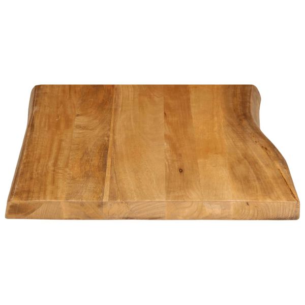 vidaXL Dessus de table 80x60x3,8 cm bord vivant bois massif manguier