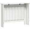 vidaXL Cache-Radiateur Blanc brillant 112 x 19 x 81,5 cm
