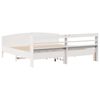 vidaXL Cadre de lit sans matelas blanc 200x200 cm bois massif de pin