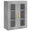 vidaXL Buffet haut Gris b&eacute;ton 69,5x34x180 cm Bois d'ing&eacute;nierie