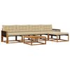 vidaXL Ensemble de canap&eacute;s d'ext&eacute;rieur 6 pc Naturel et Beige