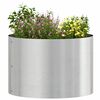 vidaXL Cache-pot de jardin Argent 30 x 30 x 20 cm Acier inoxydable