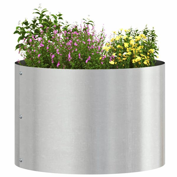 vidaXL Cache-pot de jardin Argent 30 x 30 x 20 cm Acier inoxydable