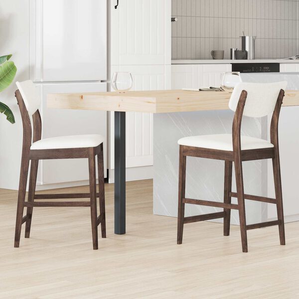 vidaXL Chaises de salle &agrave; manger 2 pcs Marron Clair 48 x 49 x 95 cm