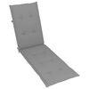 vidaXL Chaise longue d'extérieur repose-pied et coussin Acacia solide