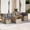 vidaXL Salon de jardin avec coussins 5 pcs beige r&eacute;sine tress&eacute;e