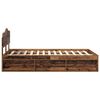 vidaXL Cadre de lit Bois ancien 120 x 190 cm Bois de pin massif