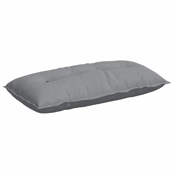 vidaXL Coussin de Dos Gris clair 100 x 19 x 50 cm tissu