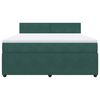 vidaXL Sommier &agrave; lattes de lit et matelas Vert fonc&eacute; 180x200cm Velours