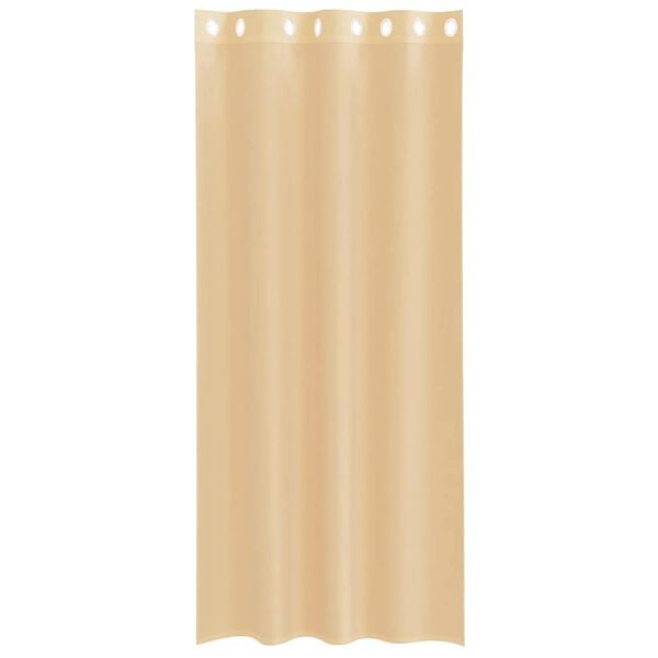 vidaXL Rideaux en voile avec œillets 2 pcs sable
