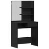 vidaXL Table de Toilette avec tiroir Ch&ecirc;ne noir 74,5 x 40 x 141 cm
