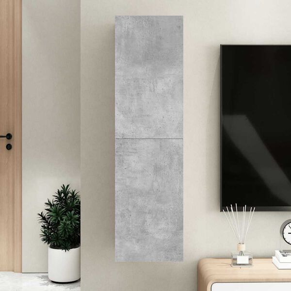 vidaXL Meuble TV Gris b&eacute;ton 30,5x30x110 cm Bois d&rsquo;ing&eacute;nierie