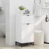 vidaXL Cabinet de salle de bain avec stockage Blanc 39.5 x 36 x 88 cm
