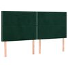 vidaXL T&ecirc;te de lit &agrave; LED Vert fonc&eacute; 160x5x118/128 cm Velours