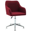 vidaXL Chaises pivotantes à manger lot de 2 rouge bordeaux tissu