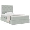 vidaXL Lit avec rangement et matelas Gris clair 120 x 190 cm Velours