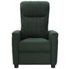 vidaXL Fauteuil &eacute;lectrique de massage Vert fonc&eacute; Tissu