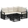vidaXL Ensemble de canap&eacute; de jardin 5 pcs Noir polyrotin