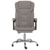 vidaXL Fauteuil inclinable de bureau Taupe Tissu