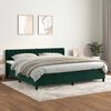 vidaXL Sommier &agrave; lattes de lit et matelas Vert fonc&eacute; 200x200cm Velours