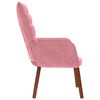 vidaXL Chaise de relaxation Rose Velours