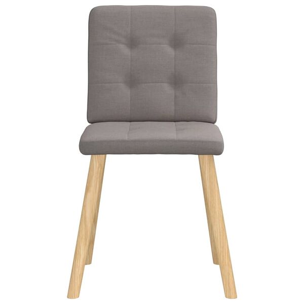 vidaXL Chaises &agrave; manger lot de 4 taupe tissu