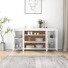 vidaXL Buffet blanc brillant 135x41x75 cm bois d'ing&eacute;nierie