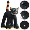 vidaXL Chat noir gonflable de Halloween avec LED XXL 6 m