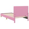 vidaXL Cadre de lit pour enfants avec tête de lit Rose 90 x 190 cm