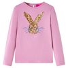 T-shirt enfants &agrave; manches longues rose br&ucirc;l&eacute; 104