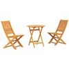 vidaXL Ensemble bistro pliant 3 pcs Marron Bois d'acacia massif